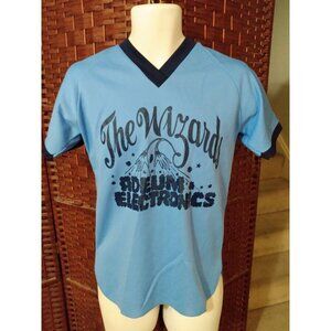 Vintage 70s 80s Jersey T Shirt The Wizards Promo Ringer Small Electronics Store